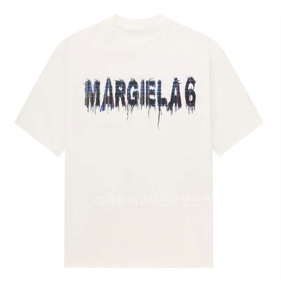 [국내배송] 메*마르지엘라 체크 로고 티셔츠