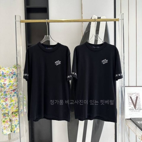 루*비통 시그니처 쇼트 슬리브드 크루넥 니트 반팔