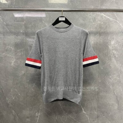 톰*라운 스트라이프 니트 반팔 여성용