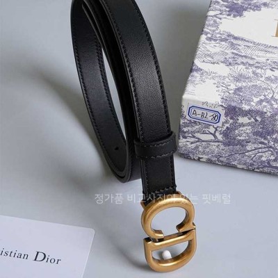 [국내배송] 디* 여성 CD 금장 Saddle 레더 벨트