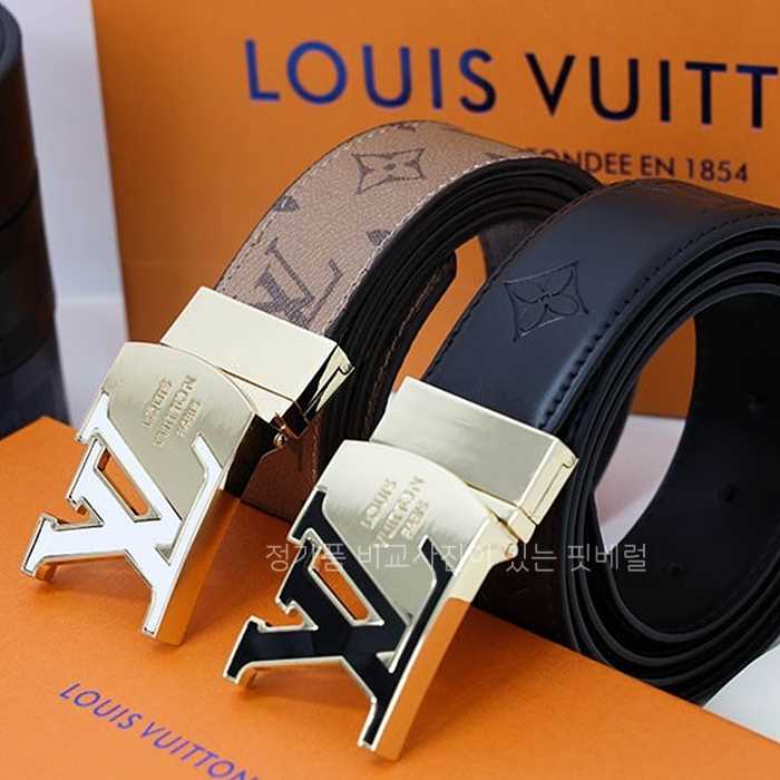 [국내배송] 루*비통 LV 로고 포인트 투버클 2종 벨트 (3color)