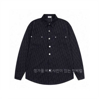[국내배송] 디* 블랙 오블리크 셔츠