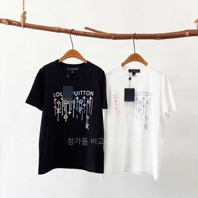 [국내배송] 루*비통 레인보우 파스텔 페인트 로고 반팔티 (2color)