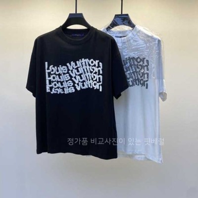 [국내배송] 루*비통 웨이브로고 라운드 티셔츠 (2color)