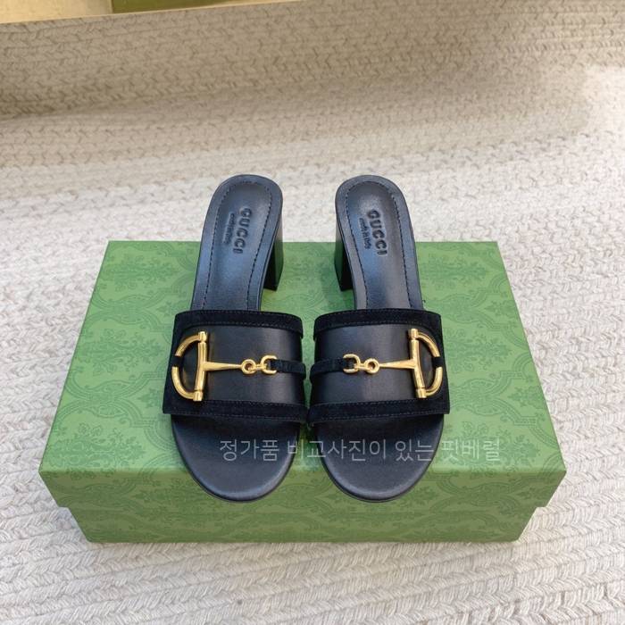 구* 홀스빗 슬라이드 슬리퍼 힐 5.5cm