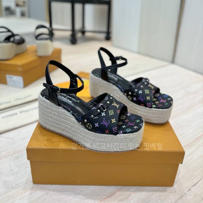 루*비통 헬리오스 웨지 샌들 8.5cm