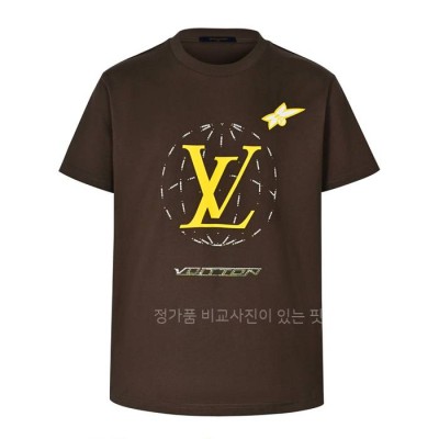 루*비통 워시드 엠벨리시드 코튼 반팔티셔츠
