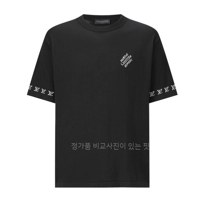 루*비통 시그니처 쇼트 슬리브드 크루넥 니트 반팔