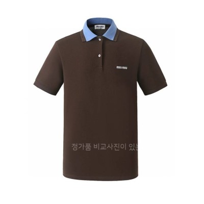 미*미우 로고 페이크 투피스 폴로 반팔티셔츠