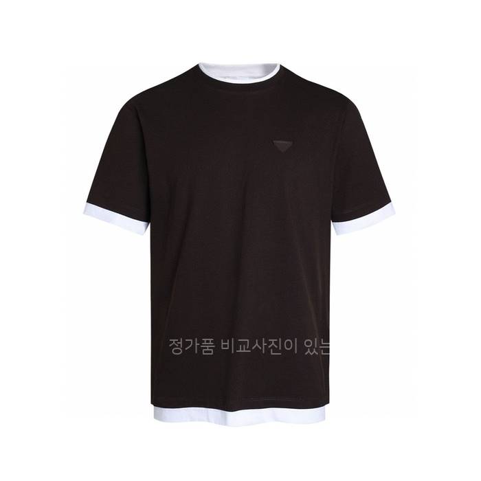 프*다 페이크 투피스 플록드 반팔티셔츠