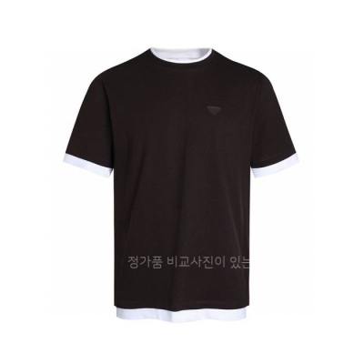 프*다 페이크 투피스 플록드 반팔티셔츠