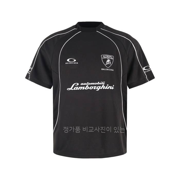 발*시아가 람보르기니 자수 저지 반팔티셔츠