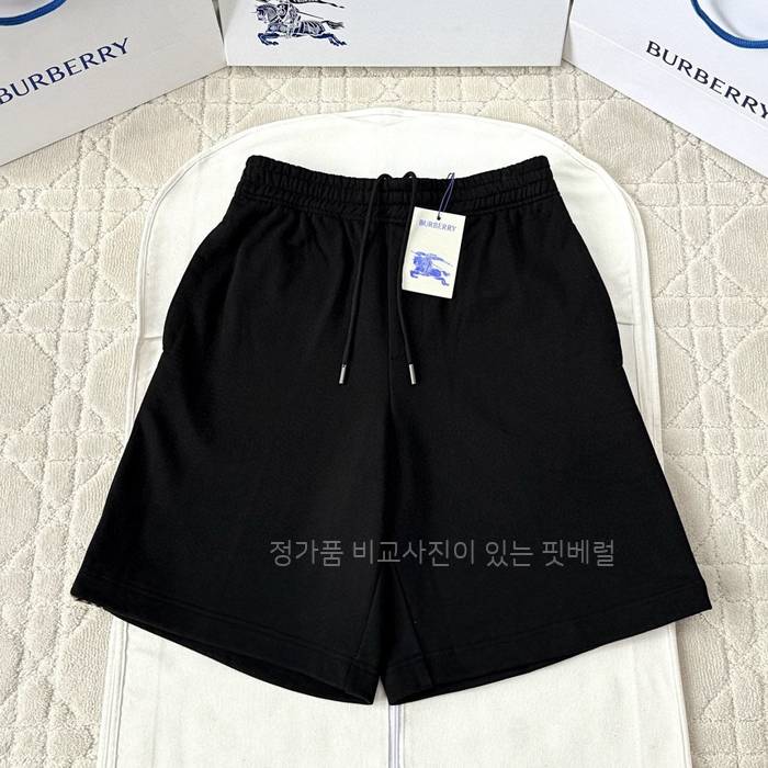 버*리 체크 트리밍 쇼츠 반바지