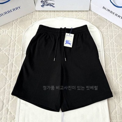 버*리 체크 트리밍 쇼츠 반바지