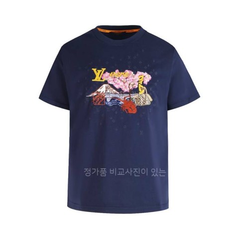 루*비통 엠브로이더드 반팔티셔츠