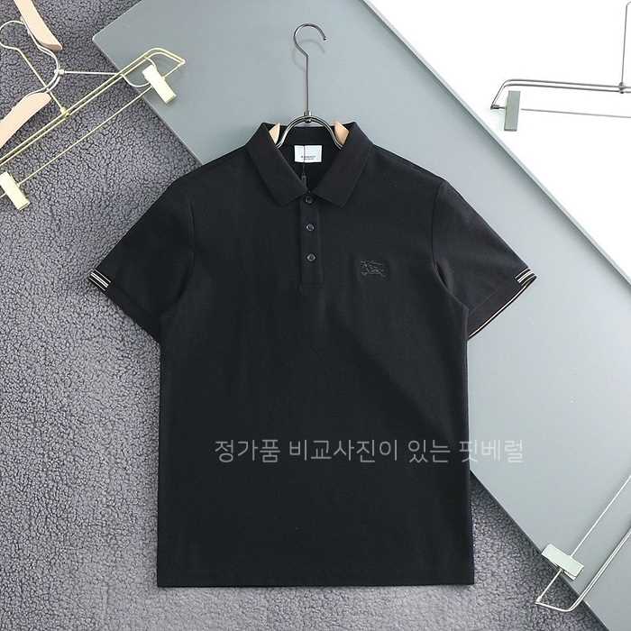 [국내배송] 버*리 자수로고 히든포인트 카라티셔츠 (2color)