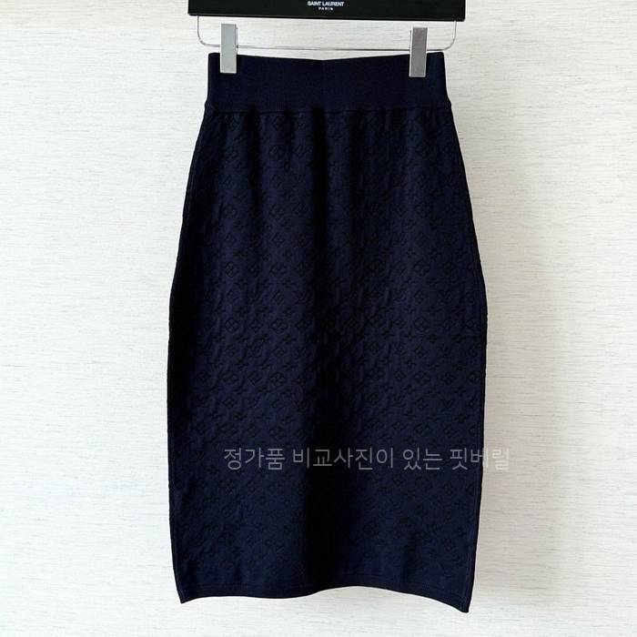 루*비통 모노그램 슬리브리스 니트 스커트 여성용