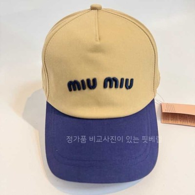 [국내배송] 미*미우 드릴 코튼 베이스볼 캡