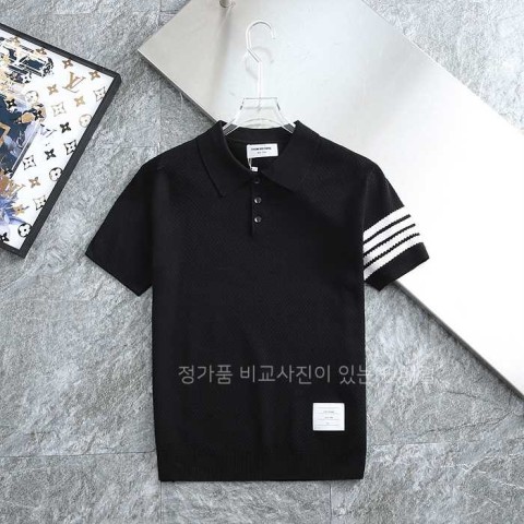 [국내배송] 톰*라운 사선 클래식자가드 쿨링 니트 카라티셔츠 (2color)