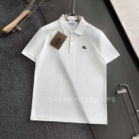 [국내배송] 버*리 기사자수로고  면실크 카라티(2color)