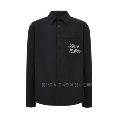 루*비통 엠브로이더드 시그니처 롱 슬리브드 셔츠