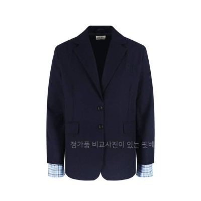 미*미우 페이크 투피스 플레드 블레이저 자켓