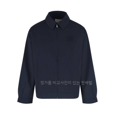 미*미우 아플리케 블루종 자켓