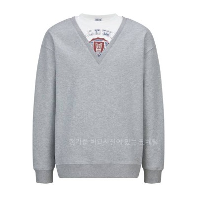 로*베 V넥 레이어드 스웨트셔츠 맨투맨