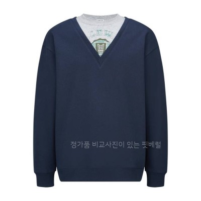 로*베 V넥 레이어드 스웨트셔츠 맨투맨