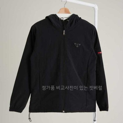 [국내배송] 프*다 삼각로고 후드 스트링 자켓