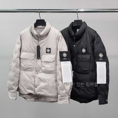[국내배송] 스*아일랜드 와펜 레이어드 패딩 자켓 (2color)
