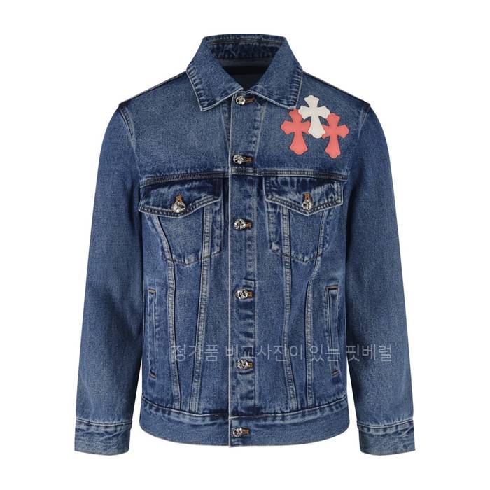 크*하츠 크로스 십자가 패치 데님 자켓