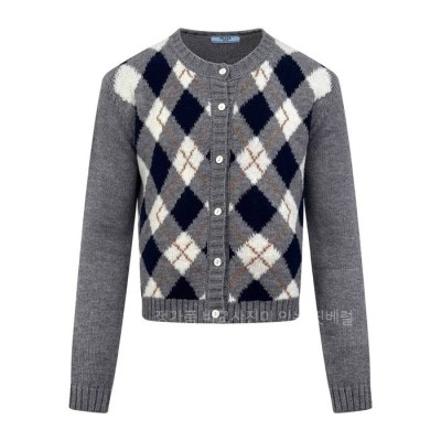 프*다 그레이 라운드 가디건