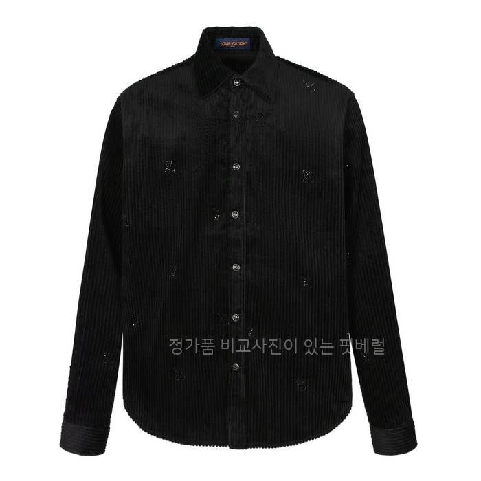 루*비통 LV 블라종 엠벨리시드 롱 슬리브드 코듀로이 셔츠