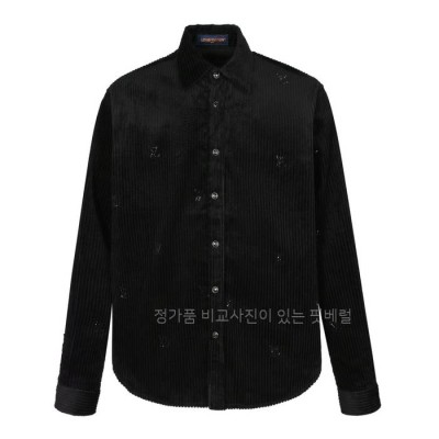 루*비통 LV 블라종 엠벨리시드 롱 슬리브드 코듀로이 셔츠