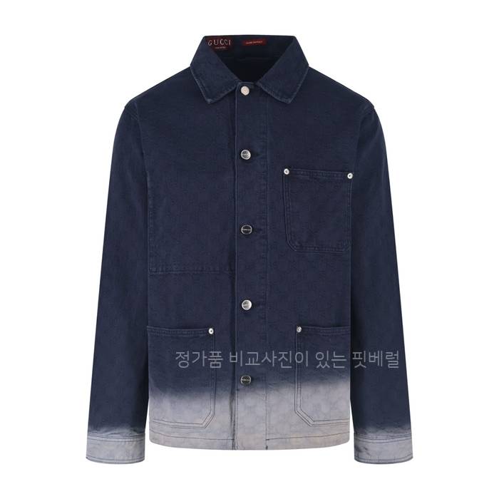 구* GG 자카드 그라데이션 데님 자켓