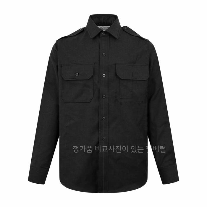 메*마르지엘라 탑 스티치 울 셔츠 자켓