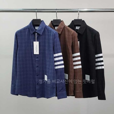 [국내배송] 톰*라운 화이트완장 타탄체크 셔츠 (3color)
