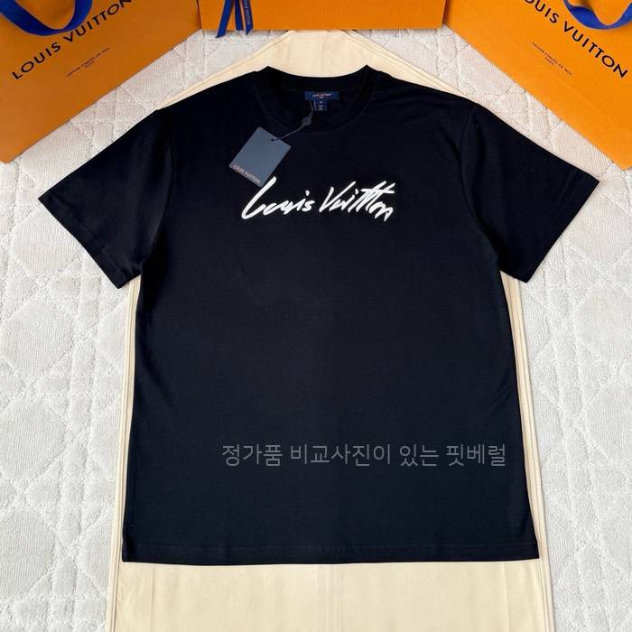 루*비통 커시브 시그니처 반팔티셔츠