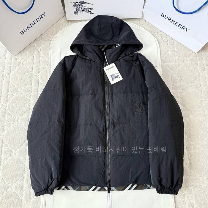 버*리 리버서블 체크 다운 패딩