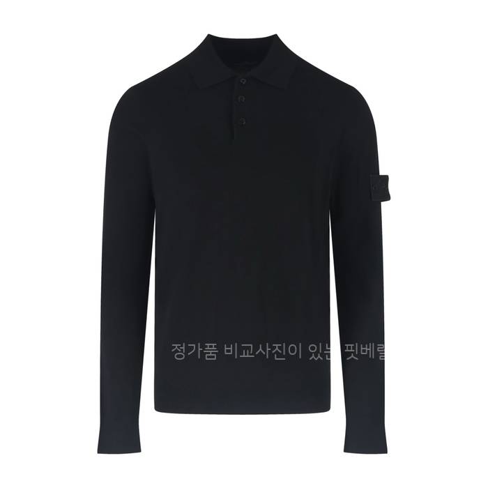 스*아일랜드 와펜 패치 폴로 니트