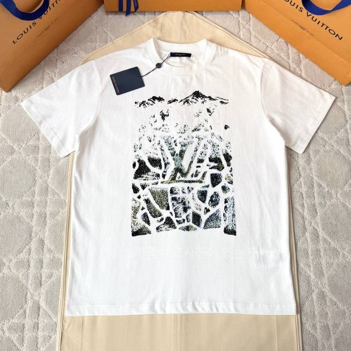 루*비통 벨벳 자카드 반팔티셔츠