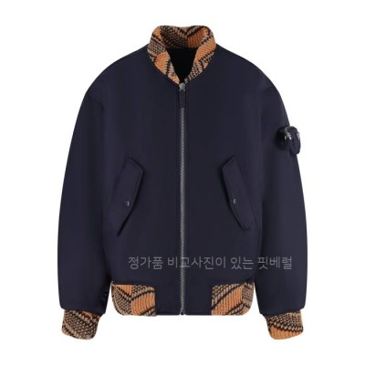 프*다 오버사이즈 리나일론 및 니트 보머 자켓