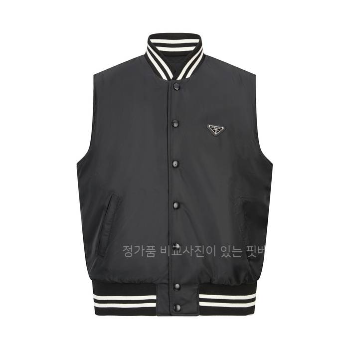 프*다 로고 나일론 보머 조끼 베스트