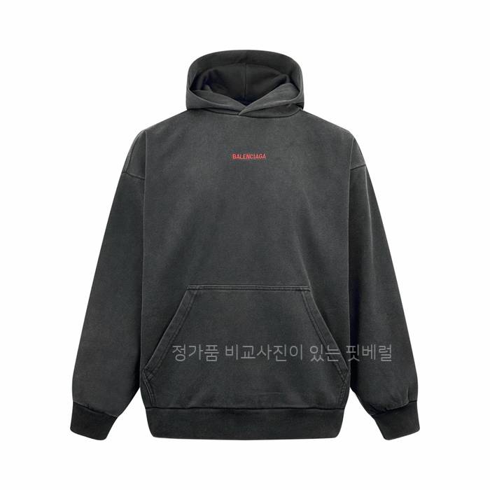 발*시아가 로고 자수 후드티셔츠