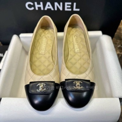 샤* 24B 로고 스퀘어 로고 발레리나 플랫슈즈