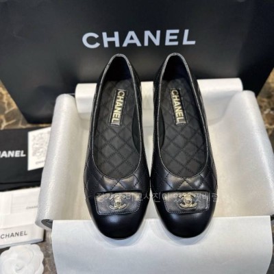 샤* 24B 로고 스퀘어 로고 발레리나 플랫슈즈