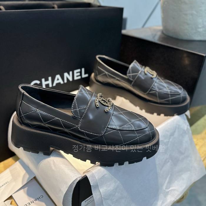 샤* 24B CC 퀄팅 웨지 로퍼