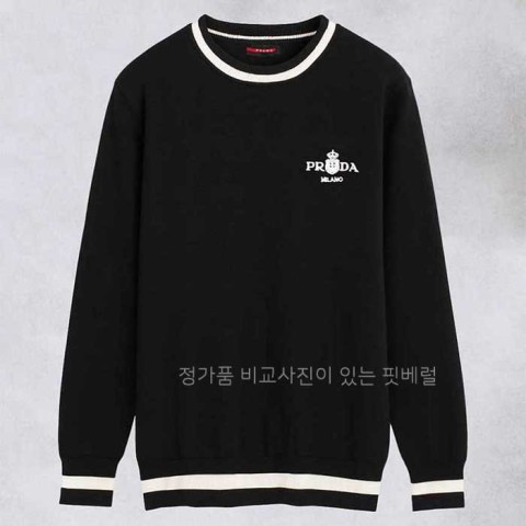 [국내배송] 프*다 자수 로로 배색 울 블렌드 니트 풀오버
