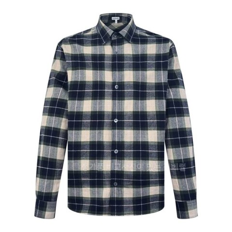 로*베 체크 플레드 집업 셔츠